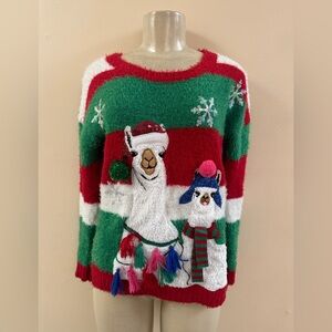 United States Sweaters Llamas Ugly Christmas Sweater Extra Small EUC